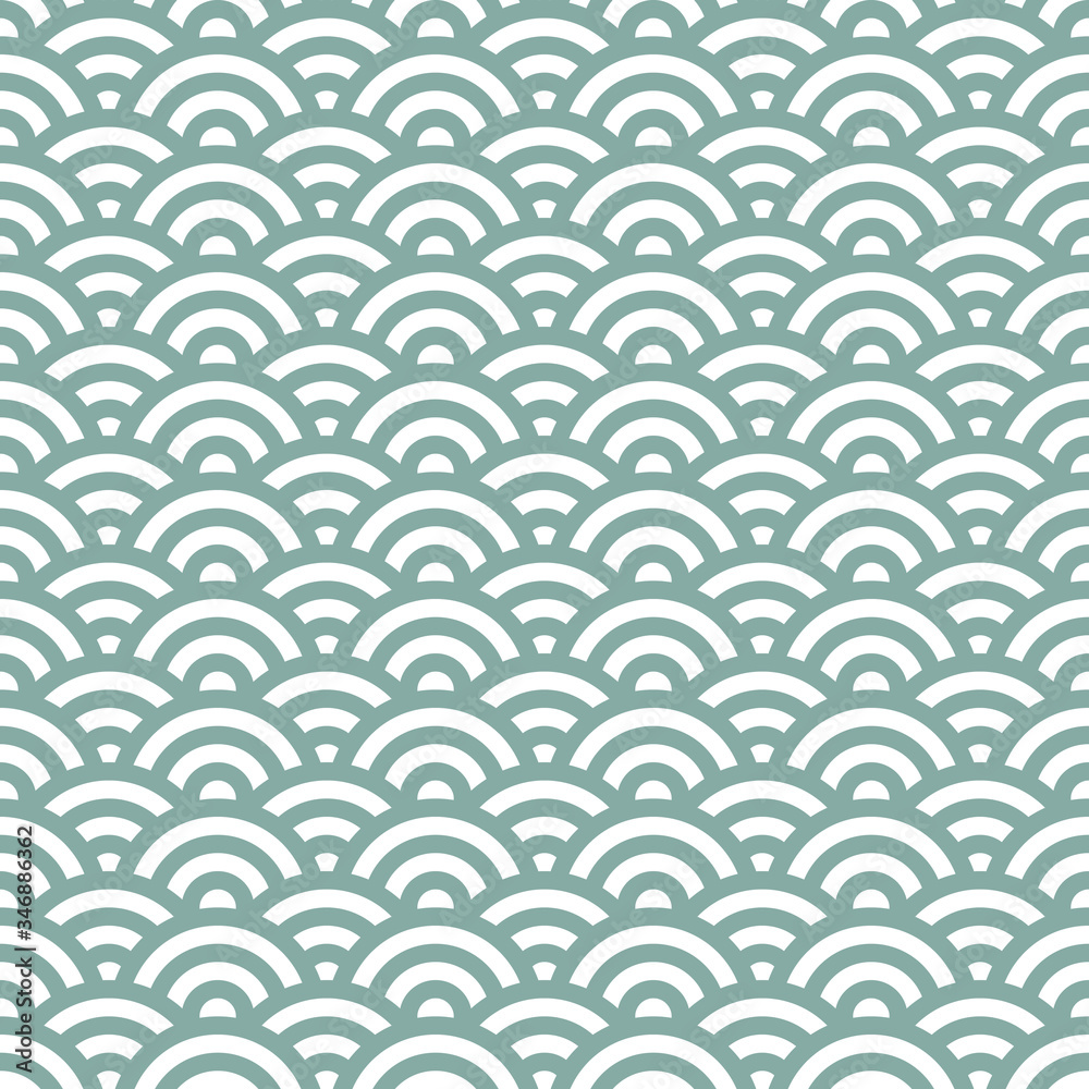Seamless waves, linear design. Traditional japanese pattern. Seigaiha vector illustration. Seamless waves, linear design. Traditional japanese pattern. Seigaiha vector illustration.