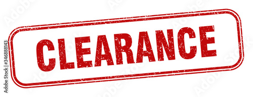 clearance stamp. clearance square grunge sign. label
