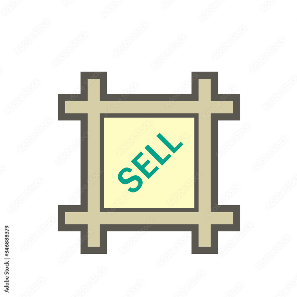 Obraz premium Land for sell vector icon design.