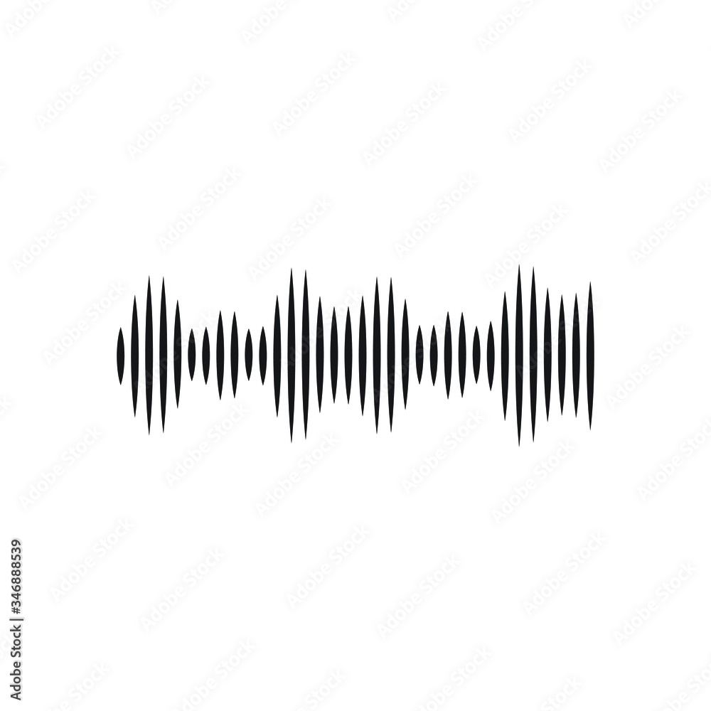 Audio signal icon design isolated on white background