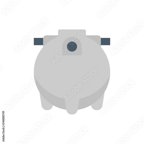 Septic tank vector icon. That sanitation equipment part of drainage system for installation or construction in underground for sewage or wastewater treatment by bacteria for home toilet and bathroom.