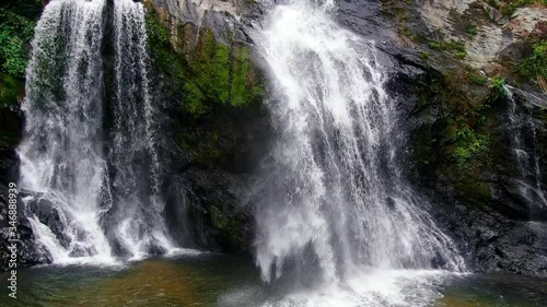 Wallpaper Mural Video of slow motion at Base of Krung Ching Waterfall in raining season. There is placed in Abundant forest at Nakhon Si Thammarat province. Torontodigital.ca