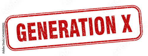 generation x stamp. generation x square grunge sign. label