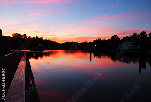 Silhuette Sunset at the Round O Park in Enniskillen, Co. Fermanagh