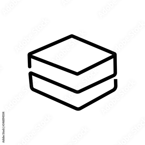 stack of bed linen icon vector. stack of bed linen sign. isolated contour symbol illustration