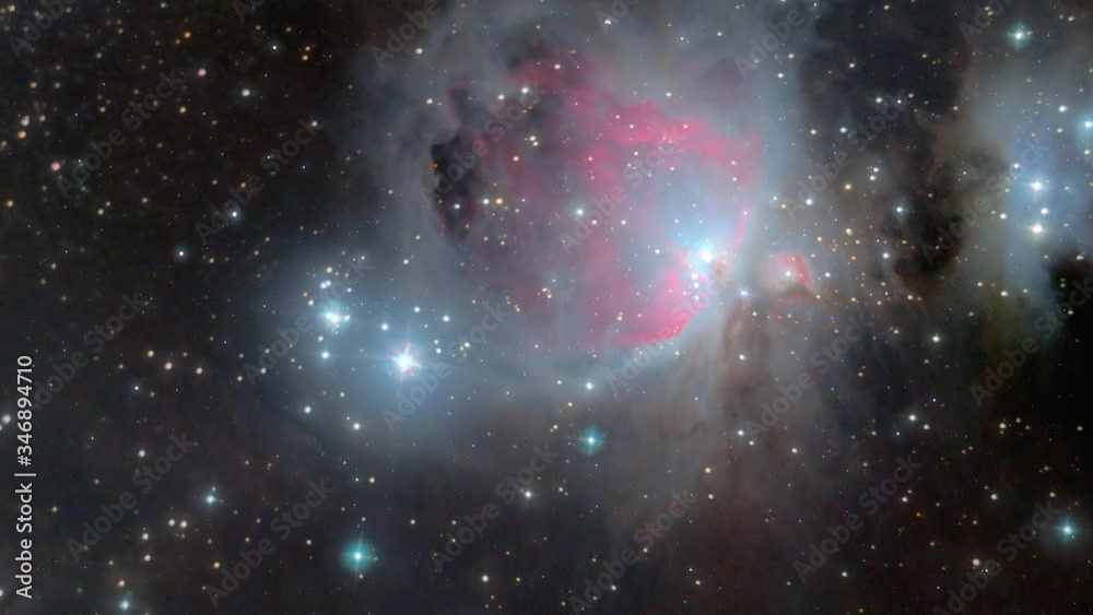 space flight between stars to the orin nebula as a concept of future space travels in time and space