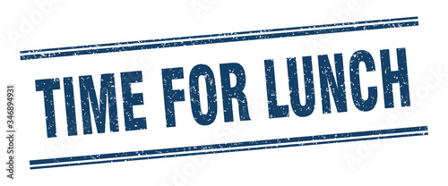 time for lunch stamp. time for lunch label. square grunge sign
