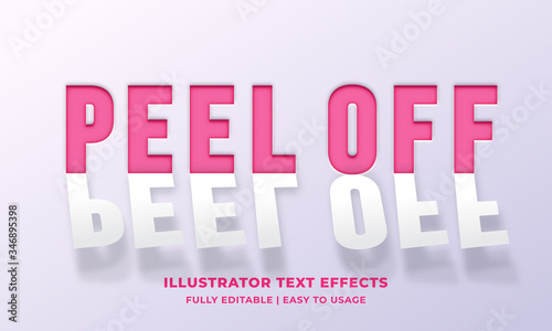 Peeled Text Style Effect