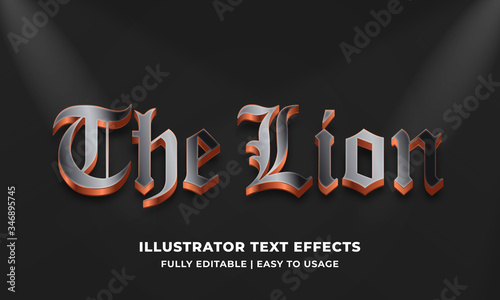The Lion Movie 3d Text Style Effect