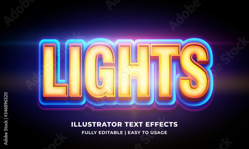 Lights ed Text Style Effect