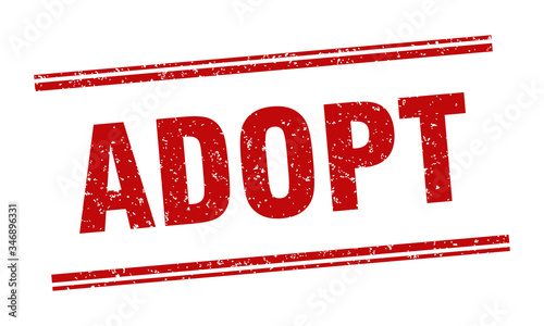 adopt stamp. adopt label. square grunge sign