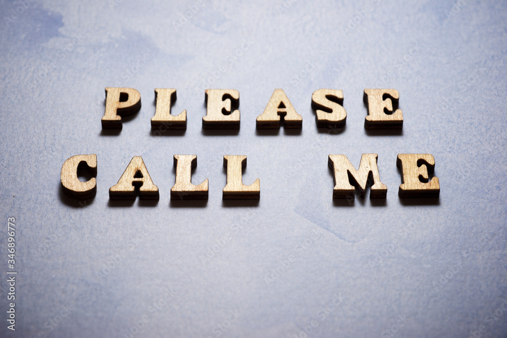 Obraz premium Please Call me text