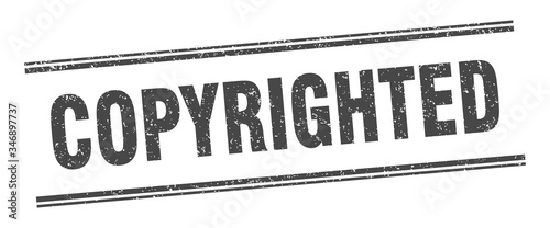 copyrighted stamp. copyrighted label. square grunge sign