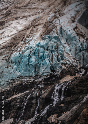 glacier mountain landscape with snow 