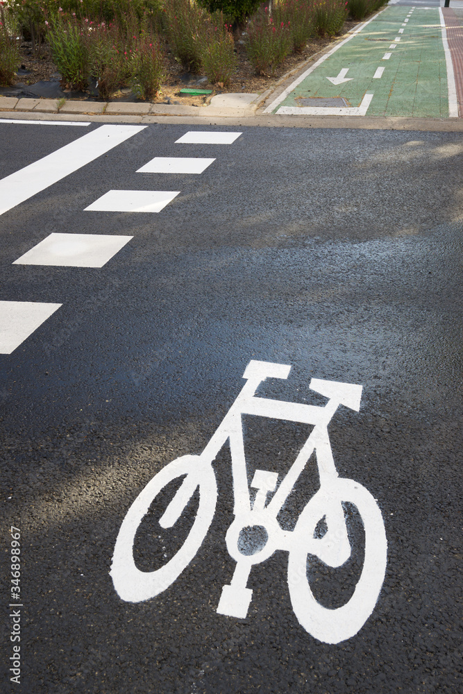 Obraz premium cycle way close up