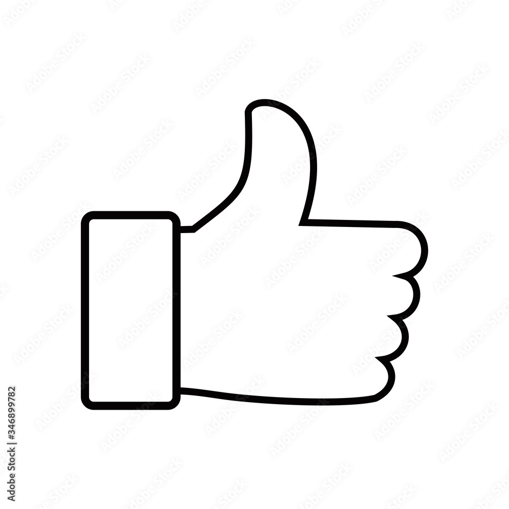 Thumbs up icon illustration sign Thumbs up icon illustration sign