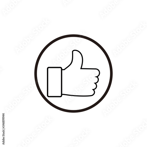 Thumbs up icon illustration sign