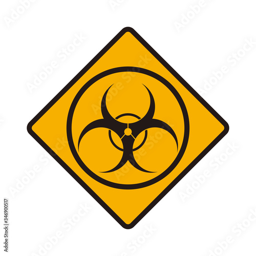 biohazard icon logo, vector illustration sign