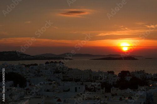 Mikonos sunset - greek island