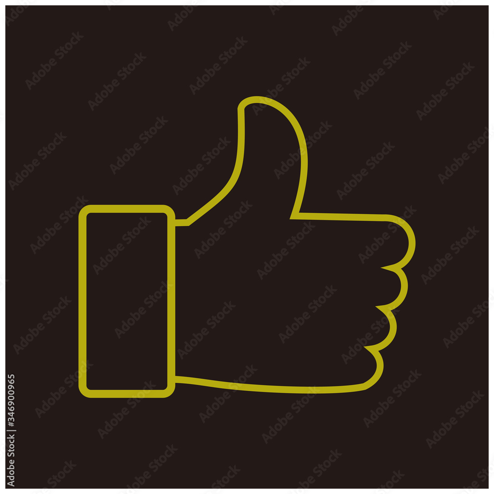 Thumbs up icon illustration sign Thumbs up icon illustration sign