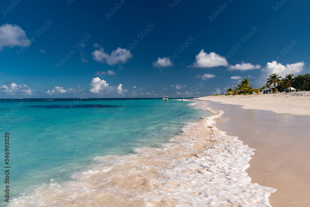 Caribbean island of Anguilla with white and deserted beaches Caribbean island of Anguilla with white and deserted beaches
