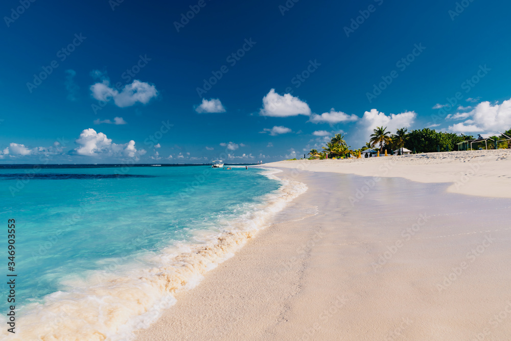 Fototapeta premium Caribbean island of Anguilla with white and deserted beaches