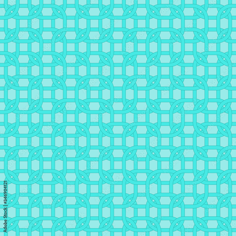 Teal repeat square background with abstract geometric seamless textured pattern