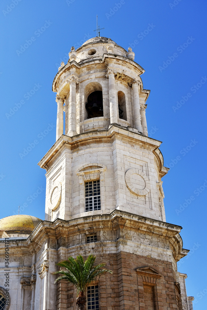 Cadiz cathedral capital. Andalusia. Spain. Europe. 10 August 2019