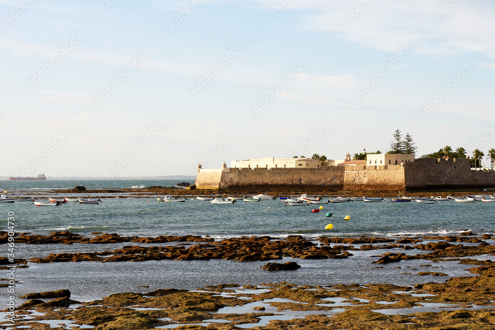 Santa Catalina Castle in the capital of Cádiz. Andalusia. Spain. Europe. 11 August 2019 Santa Catalina Castle in the capital of Cádiz. Andalusia. Spain. Europe. 11 August 2019