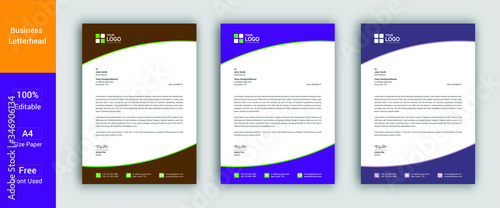 Professional Letterhead Template Modern Business Letterhead Design Template