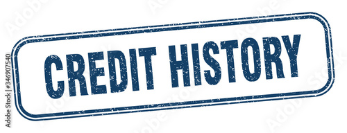 credit history stamp. credit history square grunge sign. label