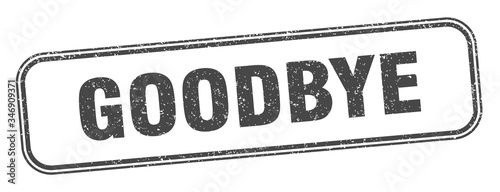 goodbye stamp. goodbye square grunge sign. label