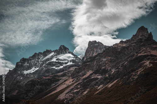 cerro mountain landscape with clouds