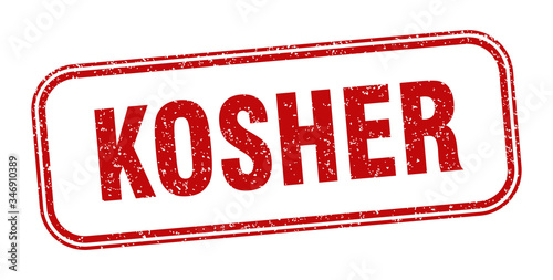 kosher stamp. kosher square grunge sign. label