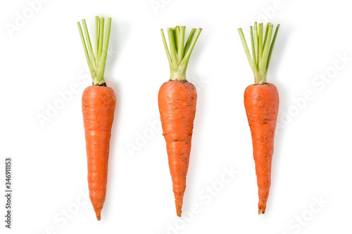 carrot isolated include clipping path on white background