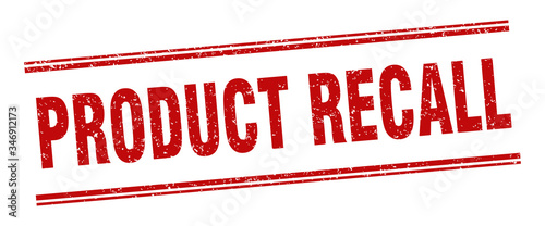 product recall stamp. product recall label. square grunge sign