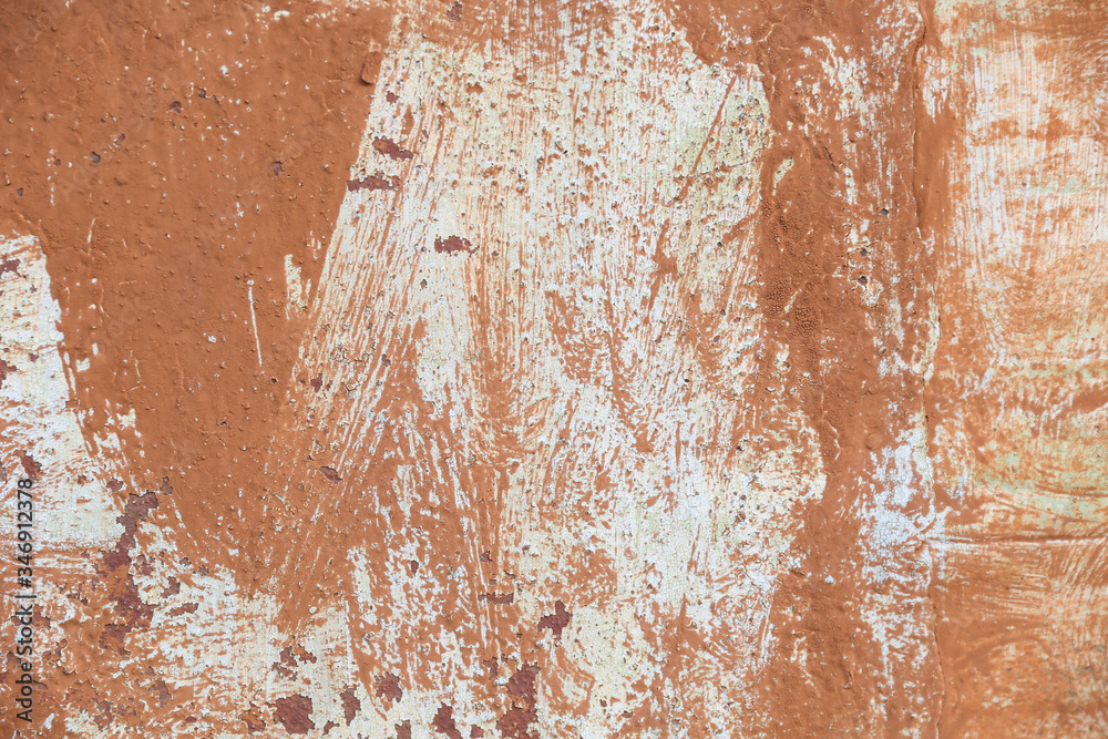 Fototapeta premium texture of gray paint on rusty metal