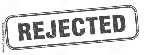 rejected stamp. rejected square grunge sign. label