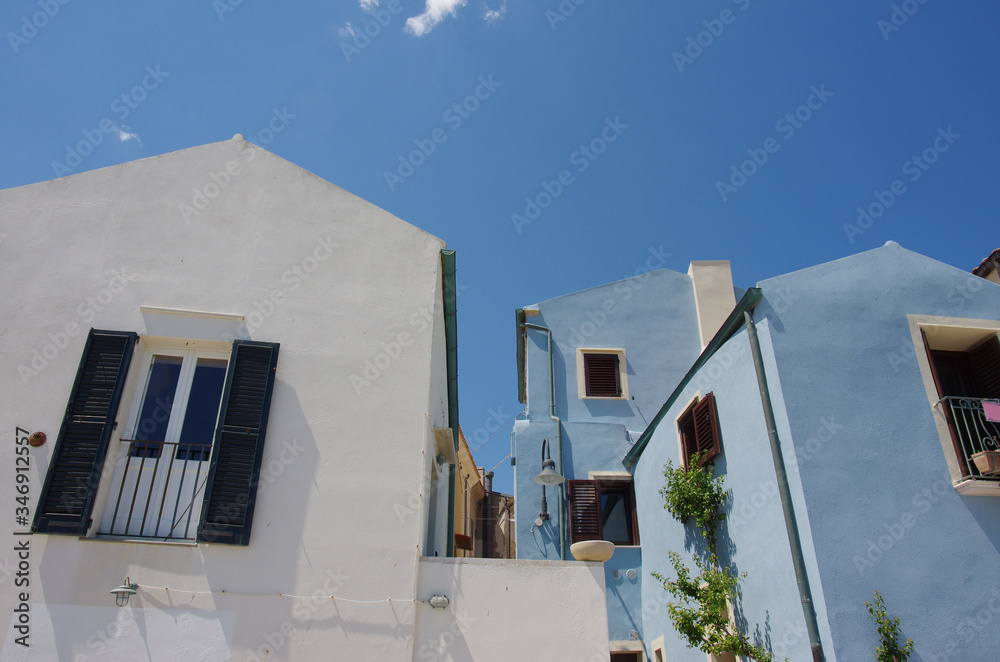A detail of the houses of the old village.Termoli, Molise, Italy