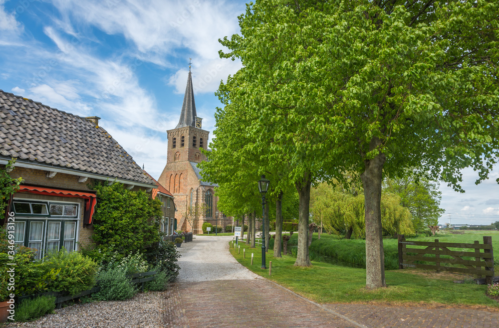 Het Woudt - small, picturesque dutch village with a late gothic church, protected as a national heritage site