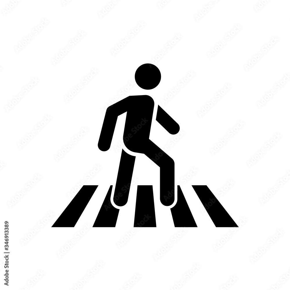 human walk crosswalk icon. vector human walk crosswalk icon. vector