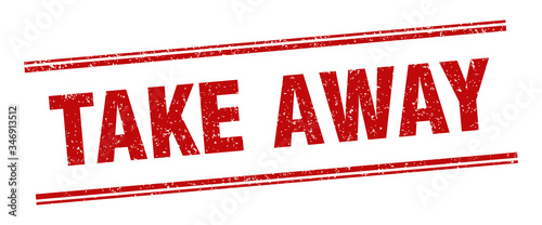 take away stamp. take away label. square grunge sign