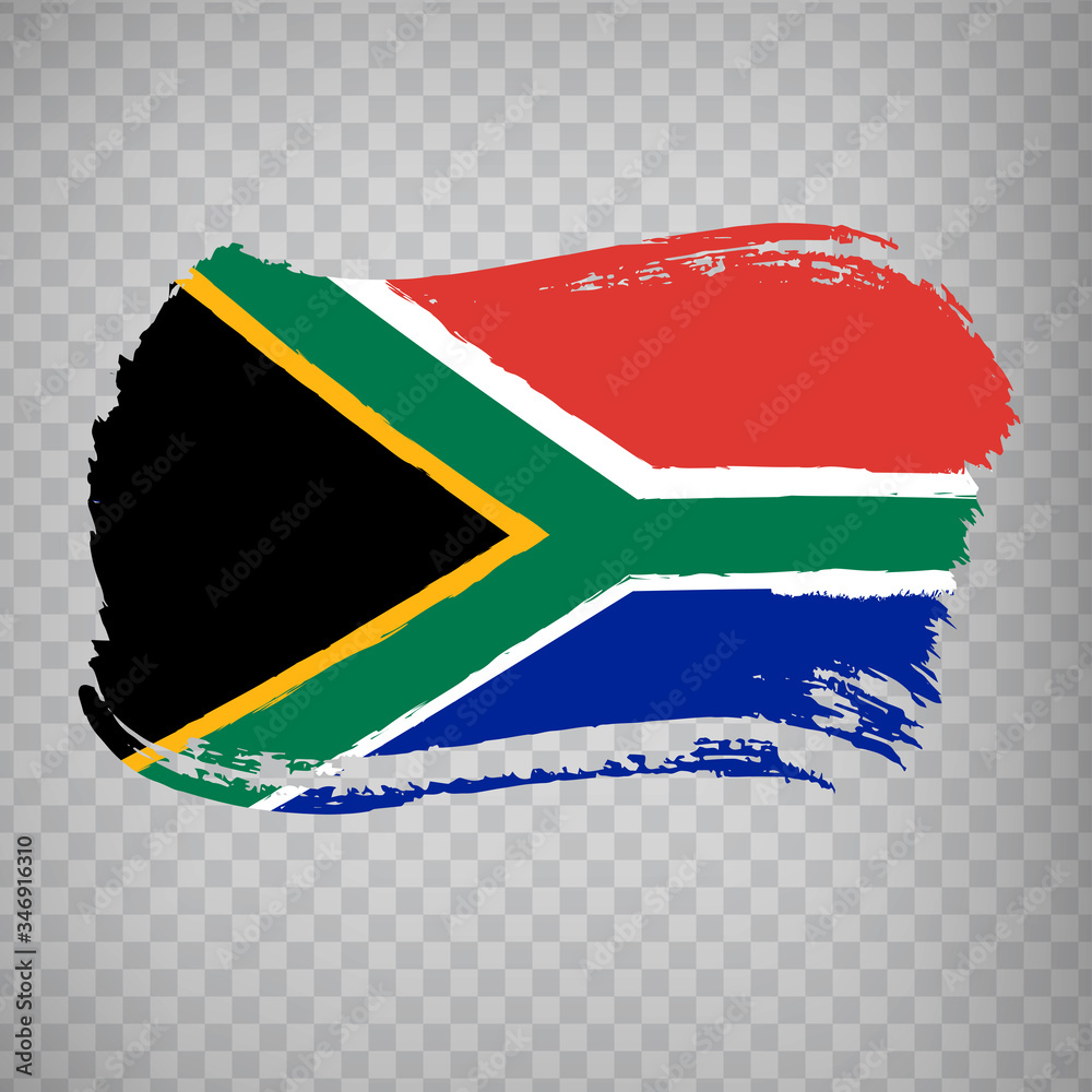 Flag of South Africa from brush strokes. Flag South African Republic on