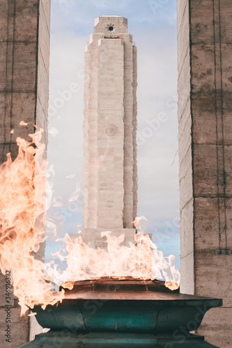 Rosario, Santa Fe, Argentina. The historic flag monument in the city of Rosario, Argentina. May 2019