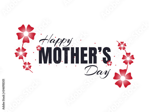 Happy mother's day. Typography text or Use it for emblem, badges, typography design, mug, t-shirts, calligraphy design, social media banner, advertisement, poster, etc