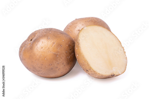 potato isolated include clipping path on white background
