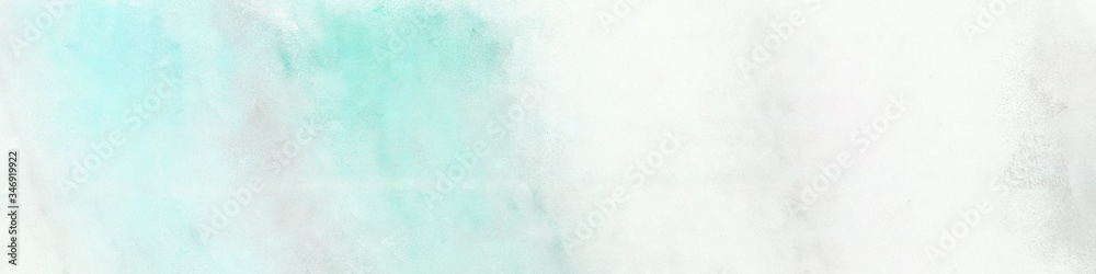 wide art grunge abstract painting background texture with honeydew, white smoke and powder blue colors and space for text or image. can be used as postcard or poster