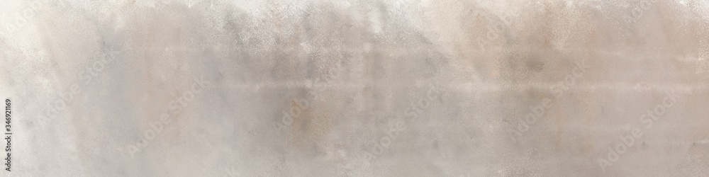Naklejka premium wide art grunge abstract painting background texture with ash gray and linen colors and space for text or image. can be used as header or banner