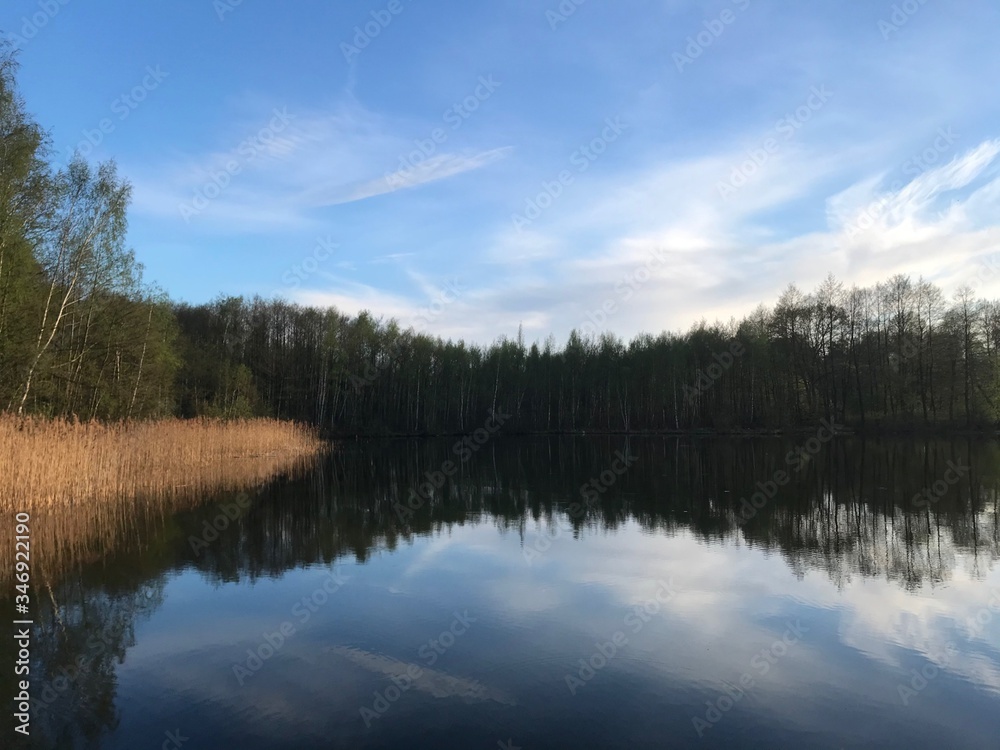 Sunset on the lake. Sky. Reservoir. Beauty of nature Sunset on the lake. Sky. Reservoir. Beauty of nature