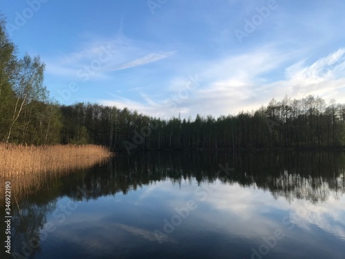 Sunset on the lake. Sky. Reservoir. Beauty of nature